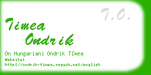 timea ondrik business card